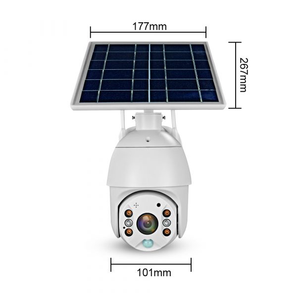 Solar Powered CCTV Camera 4G 1080P Outdoor Wifi IP Solar CCTV Wireless Camera PTZ with 6 batteries1